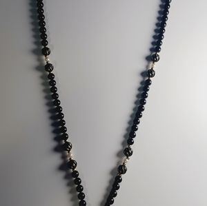 long black beaded necklace